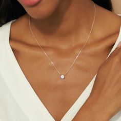 Solitaire Necklace, Traditional Diamond, Moissanite Diamond Rings, Types Of Diamonds, White Gold Chains, Sparkle Jewelry, Rose Gold Chain, Solitaire Necklaces, Local Jewelry