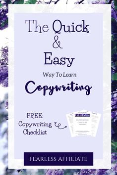 the quick and easy way to learn copyuring free copywriters checklist