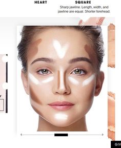 Square Face Contour Concealer Placement, Highlight Placement, Contouring Products, Easy Contouring, Best Contouring Products, Contouring Makeup, Face Contour