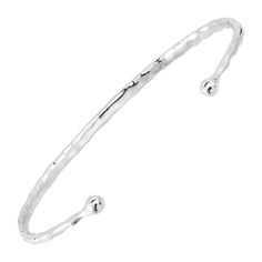 PRICES MAY VARY. Dare to explore with this hammered sterling silver cuff bracelet, complete with a tapered design and beaded caps on either end. Bracelet measures 6 inches in length and features an easy slip-on design. Piece comes with a ".925" sterling silver quality stamp as a symbol of guaranteed product quality. Sterling Silver Slip-on design 6" long .925 sterling silver quality stamp Dare to explore with this hammered sterling silver cuff bracelet, complete with a tapered design and beaded Beaded Caps, End Bracelet, Hammered Cuff Bracelet, Hammered Bracelet, Aluminum Jewelry, Silpada Jewelry, Hammered Sterling Silver, Sterling Silver Cuff Bracelet, Fine Jewelry Bracelets