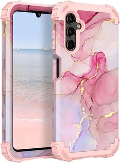 an image of a pink and gold case for the samsung note 9