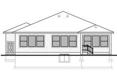 the front elevation of this house plan