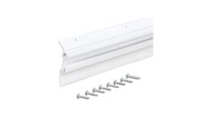 an image of a white plastic window seal with screws on the bottom and side