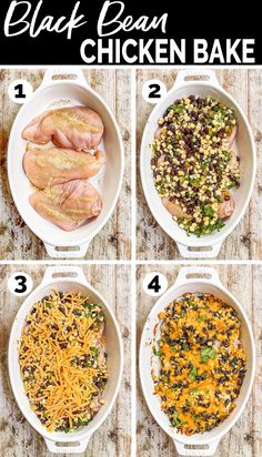 steps to make black bean chicken bake