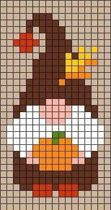 a cross stitch pattern with a duck in it's head and the words happy thanksgiving written across its chest