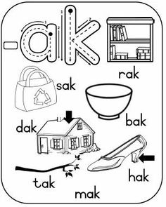 the letter k worksheet with pictures and words