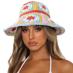 PRICES MAY VARY. Paper Straw Imported Drawstring closure MATERIAL: This Bohemian women's beach hat is made of Eco-Friendly Paper Straw, which makes it lightweight and flexible. Lots of classic and fantastic colors are designed for different preference to match all of your clothing, super versatile. SIZE: One Size Fit Most. Fit for Head circumference 21.5-22.8 Inch/54.6-58cm. Our summer straw hat comes with a draw string that located under the sweat band to adjust the diameter of the hat (To make Trendy Bucket Sun Hat For Pool, Multicolor Flat Brim Sun Hat For Summer, Multicolor Crochet Bucket Hat For Beach Season, Summer Bucket Hat With Curved Brim For Pool, Summer Hats For Sunbathing, One Size Fits Most, One Size Fits Most Bucket Hat For Sunbathing, Lightweight Beachy Hats For Pool, Summer Curved Brim Bucket Hat For Pool, Beachy Bucket Hat For Spring Outdoor Activities