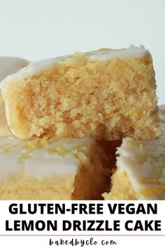 gluten - free vegan lemon drizzle cake