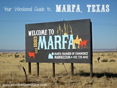 a welcome sign for marfa texas in the middle of nowhere