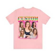 Custom Photo Bootleg Girlfriend Rainbow 90s Retro Vintage T-Shirt, Shirt with Face for Boyfriend Birthday Gift, Pictures Bootleg Tee 💫Dual side seams hold the garment's shape for longer. 💫100% Airlume combed and ringspun cotton (fiber content may vary for different colors) 💫Light fabric 💫Runs true to size 📢 Contact us if you need more information: 👉🏿Designed specifically for individuals, companies, groups, families, or any customized idea on a shirt. 👉🏿Buy a quantity of 10 shirts or mor Gift Ideas Men, Birthday Gift Picture, 90s Tshirt, Love My Wife, Equality Shirt, I Love My Girlfriend, Rainbow Shirt, Girlfriend Birthday, Rap Tee