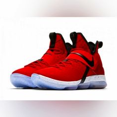 Size 9.5 Lebron 14 University Red! Yours For $200 Or Make An Offer On The Collection! Nike Red, Nike Lebron, Shoes Nike, Men's Nike, The Collection, Red Color, Nike Men, Nike Shoes, Red White