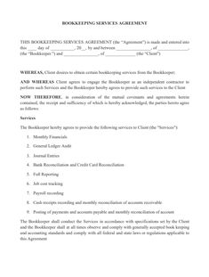 Fillable Form Bookkeeping Services Agreement Bookkeeping Price Packages, Bookkeeping Services Flyer, Business Partnership Agreement, Organizer Printables, Partnership Business, Employment Contract, Employment Form, Bookkeeping Tips