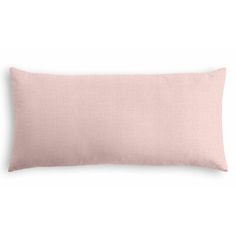 the linen pillow in pink is shown on a white background and has a light pink border