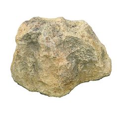 a rock is shown against a white background