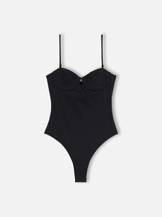 Woman underwired one piece swimsuitBlack plain colorRegular fitComposition: 90% Polyamide 10% ElastanCare instructions: Cold hand wash. Do not soak. Do not iron. Do not dry off in contact with other garments. Rinse after contact with chlorine or salt water Solid Underwire Bodysuit For Sunbathing, Underwire Bodysuit With Built-in Bra For Sunbathing, Shapewear Bodysuit With Underwire For Poolside, Underwire Shapewear Bodysuit For Poolside, Chic Underwire Bodysuit For Swimming, Chic Underwire Bodysuit For Poolside, Chic Underwire Bodysuit, Chic Solid Color Underwire Swimwear, Solid Underwire Bodysuit For Poolside