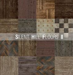 a collection of wood flooring samples with the words silent hill floors ii on them