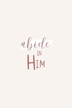 the words'bride in him'are painted on a white background with pink ink