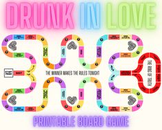 the printable board game drunk in love is available for $ 3 99 per player