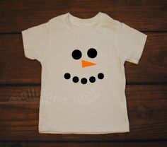 "Get in the winter spirit with this adorable Snow Man shirt! (Other sayings can be made or even a different color shirt! Send me a message to get your shirt customized!) The design is heat transfer vinyl and carefully heat pressed on to the shirt to make sure it's on for good. Shirt is  pre-washed in a Free and Clear detergent. No fabric softeners or dryer sheets were used. The shirt is ready to wear! To wash this shirt, turn inside out, wash in cool water, tumble dry low. Iron inside out or wit Emoji Christmas Tree, Ninja Turtle Birthday Shirt, Charlie Brown Costume, Tee Shirt Crafts, Emoji Christmas, Winter Tees, Snowman Shirt, Ninja Turtle Birthday, Turtle Birthday