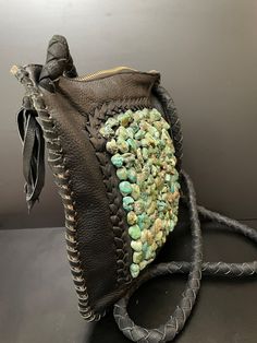 Biker Babe Turquoise Cluster Crossover Bag. Chic Bohemian - Etsy Handmade Turquoise Shoulder Bag, Artisan Turquoise Shoulder Bag For Everyday, Turquoise Bohemian Shoulder Bag, Bohemian Turquoise Shoulder Bag, Handmade Turquoise Shoulder Bag For Everyday, Turquoise Bags For Festivals, Artisan Turquoise Bag For Everyday Use, Artisan Turquoise Bags For Everyday, Artisan Turquoise Bags