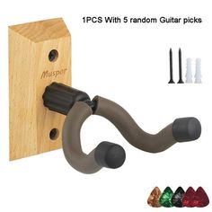 an image of a guitar picker with 5 picks and 1 pair of screws