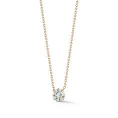 Our DRD 0.75 ct. Round Diamond Solitaire Necklace is simply stunning, delicate and timeless. A brilliant, round diamond on an adjustable 14k gold cable chain results in an endlessly chic, classic look. This gold and diamond necklace exudes pure, understated beauty when worn alone and will seamlessly blend with the rest of your collection. You’ll rock this piece forever! 14 Karat Gold 0.75 Diamond Carat Weight Diamonds are I-J Color and SI1-SI2 Clarity Diamond pendant measures 5.6mm in diameter A Diamond White Diamond Necklace With Cable Chain, Timeless Diamond Necklace With Cable Chain, Diamond White Cable Chain Diamond Necklace, Timeless Round Diamond Necklace With Cable Chain, Gift Diamond Necklace With Cable Chain And Round Cut, Gift Round Cut Diamond Necklace With Cable Chain, Round Cut Diamond Necklace With Cable Chain, Elegant Diamond Solitaire Necklace With Cable Chain, Elegant Diamond White Solitaire Necklace With Cable Chain