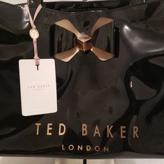 Gorgeous Quality Bag. Never Used Tags And Now Icon Bag Questions? Leave A Comment Below! Designer Gift Bag For Everyday Use, Designer Black Bag For Gift, Bow Icon, Ted Baker London Bags, Grey Tote Bags, Clear Tote Bags, London Bags, Grey Tote, Suede Tote