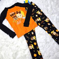 Nwt Jojo Siwa Girls Halloween Cotton 2pc Pajamas Size 10 Black Cartoon Print Sleepwear For Sleepover, Black Cartoon Print Sleepwear For Pajama Party, Playful Orange Sleepwear For Sleepovers, Playful Orange Long Sleeve Sleepwear, Playful Orange Loungewear Sets, Orange Long Sleeve Halloween Sets, Playful Black Sets With Character Print, Llama Pajamas, Mummy Sleeping Bag