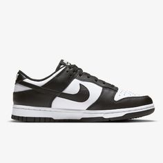 Black And White Dunks Shoes, Panda Nike Dunks Low, Womens Black Nike Dunks, Black And White Nike Low Dunks, Nike Dunk Low Retro White Black Panda, Panda Shoes, Back To School Shoes, Black White Vintage, Cute Nikes