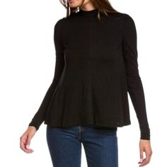 Rebecca Taylor Mock Neck Trapeze Top Black - Longsleeve - Mock Neck - Zippered Back - True Black Color - Extra Fabric At The Bottom - Flowy Fit - Fully Lined Size S Pit To Pit: 17.5 Inches Length: 24 Imches Measurements Are Approximate. Shell: 77% Tencel 23% Wool Tags: Winter, Spring, Wool, Layer, Neutral, Minimalist, Luxury, Quiet Luxury, Elevated Basic, Wardrobe Staple Black Mock Neck Top For Fall Layering, Fitted Mock Neck Top For Workwear In Fall, Fitted Mock Neck Top For Fall Workwear, Fall Fitted Black Mock Neck Top, Spring Mock Neck Top For Workwear, Versatile Stretch Blouse For Fall, Fitted Crew Neck Blouse For Layering, Fitted Turtleneck Blouse For Work, High Neck Tops For Night Out In Fall