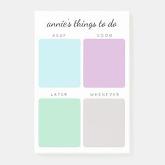 an image of three different color cards with the words'things to do '