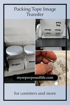 the packaging tape image transferer is being used to print labels on fabric and other items