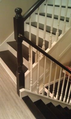 the stairs are white and black in color