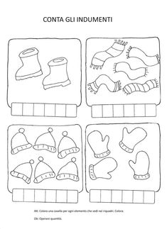 the worksheet for making winter hats and mitts