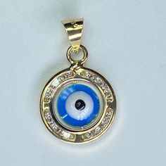 Solid 14k Gold Round Evil Eye Amulet Pendant Brand New- Never Worn Perfect Every Day Piece For Everyone - Women & Kids Fashionable & Trendy If You Have Any Questions Please Let Me Know! Round Evil Eye, Evil Eye Amulet, Evil Eye, Womens Jewelry Necklace, 14k Gold, Jewelry Necklaces, Women Jewelry, Necklaces, Pendant