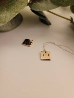 Hand stamped initial necklace. Perfect for couples or friends!  Copper blank with sterling silver chain. Bf Initial Necklace, Boyfriend Initial Necklace Aesthetic, Couple Jewelry Necklaces, Initial Necklace For Boyfriend, Initial Pendant Necklace Relationship, Minimalist Stamped Initial Pendant Necklace, Stamped Initial Pendant Necklaces For Anniversary, Stamped Initial Pendant Necklace For Personalized Gift, Couples Jewelry Necklaces