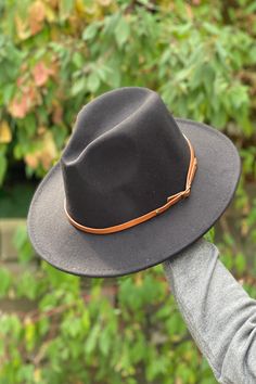 Retro flat big brim hat featuring an adjustable hat circumference, hat height 23.5", brim circumference 5.25" and 38" brim diameter. 65% Cotton / 35% Polyester. Casual Top Hat With Flat Brim For Fall, Casual Flat Brim Top Hat For Fall, Brimmed Boater Hat For Fall, Casual Wide Brim Top Hat For Fall, Adjustable Flat Brim Boater Hat For Fall, Fall Adjustable Flat Brim Boater Hat, Fall Adjustable Boater Hat With Flat Brim, Winter Wide Brim Fedora, Casual Wide Brim Boater Hat For Winter