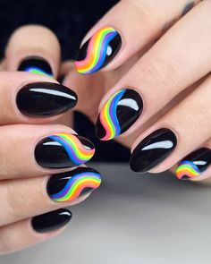 22 Striking Summer Neon Nail Designs In 2021 Neon Nail Art Designs, Bright Summer Nails Designs, Bright Nail Designs, Rainbow Nails Design, Rainbow Nail