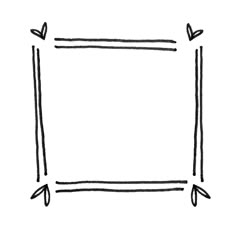 an arrow drawn in the middle of a square frame with two arrows on each side