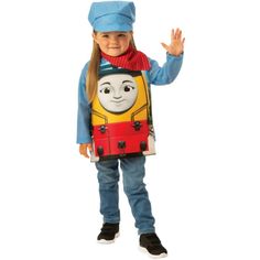 This Fun Toddler Girls Thomas & Friends "Train Rebecca" Foam Shirt Costume Is Sure To Be A Favorite This Halloween! Toddler Sizes Includes: Shirt With Foam Front, Scarf & Hat 100% Polyester Made In China Thomas & Friends Toddler Girls Train Rebecca 3-Piece Halloween Costume Train Costume, Best Friend Costumes, Friend Costumes, Costume Toddler, Girl Train, Scarf And Hat, Halloween Costumes Friends, Toddler Halloween Costumes, Halloween Giveaway