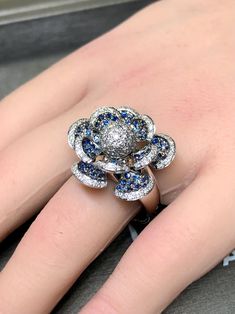 An elegant contemporary cocktail ring done in 14K yellow and white gold and pavé set with approximately 1.24cttw in H-J color Si1-i1 clarity round diamonds. It has a beautifully done open-work "S" design on both the top and bottom of the diamond work. Dimensions/Weight: Ring measures .55" top to bottom and weighs 10.5g. Size 10.25 (sizable). Condition: All stones are secure and in perfectly wearable condition. R-YPE2 S Design, Cocktail Ring, Cocktail Rings, Pave Diamonds, Rings Statement, Round Diamonds, Statement Rings, Two Tone, Jewelry Rings