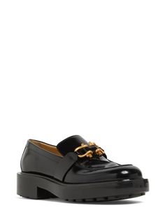 Leather upper. Front metal detail. Leather lining. Treaded rubber sole Black Loafers Men, Backless Loafers, Black Shoes Men, Patent Leather Loafers, Metal Detail, Black Leather Loafers, Mens Black Leather, Black Loafers, Crossbody Messenger Bag