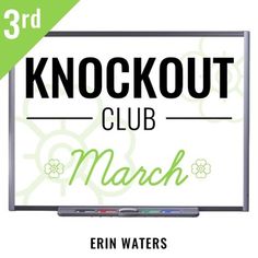 an advertisement for the 3 rd knockout club on march 13th, with green and black lettering