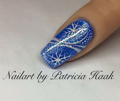 Blue Winter Nail Designs, Fingernail Designs, Seasonal Nails, Designs Nail, Blue Winter, Winter Nail