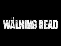 the walking dead logo on a black background with white letters that read,'the walking dead '