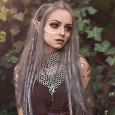 Cosplay Elf, Makeup Lipgloss, Elf Cosplay, Sugar Skull Makeup, Smink Inspiration, Elf Costume, Elf Makeup, Fairy Makeup