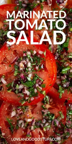 a close up of a plate of food with tomatoes