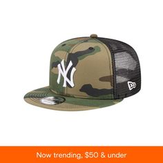 in stock New York Yankees Logo, Yankees Logo, Woodland Camo, New York Yankees, Snapback Hat, Logo Embroidered, Snapback Hats, New Era, Camo