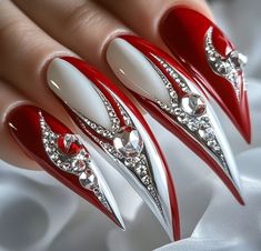 Holiday Glam, White Nail, Winter Outfit, Simple Makeup, Christmas Nails, Makeup Routine, Fashion Nails, Statement Jewelry