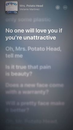 the text on the screen reads no one will love you if you're unattractivetive